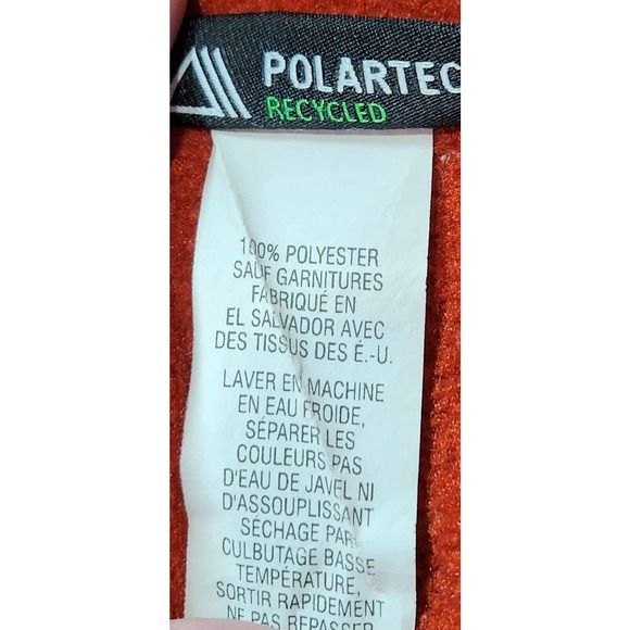 L.L. Bean Men's XL Reg Fleece 1/4 Snap Pullover Sweater Jacket Poly Burnt Orange - Picture 7 of 7